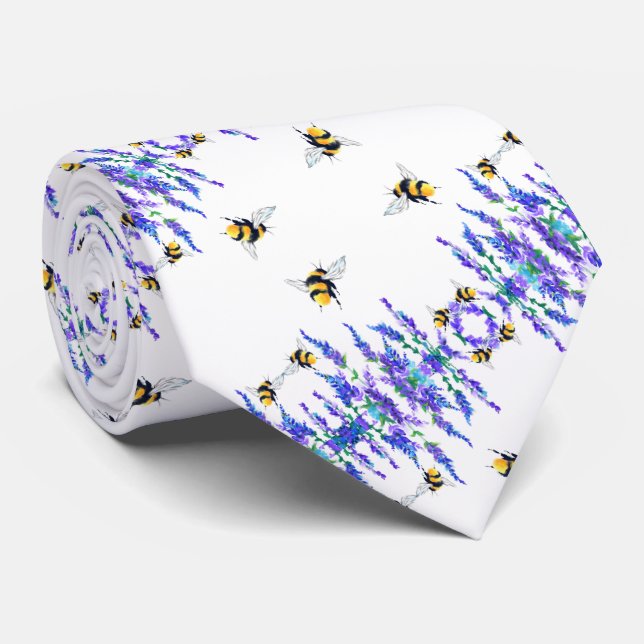 Spring Bees Neck Tie (Rolled)