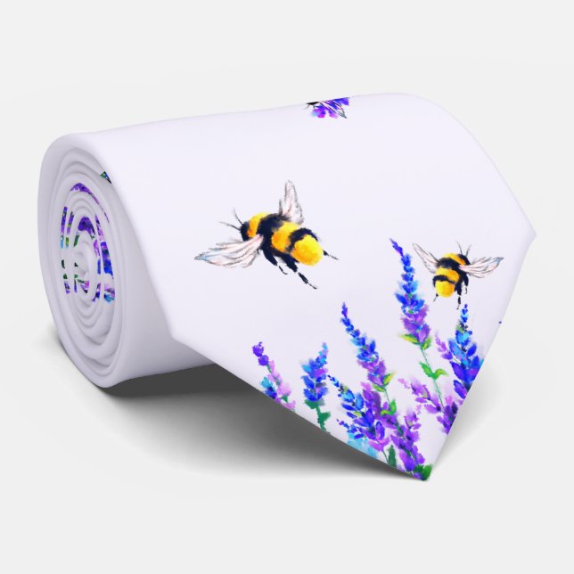 Spring Bees Neck Tie (Rolled)