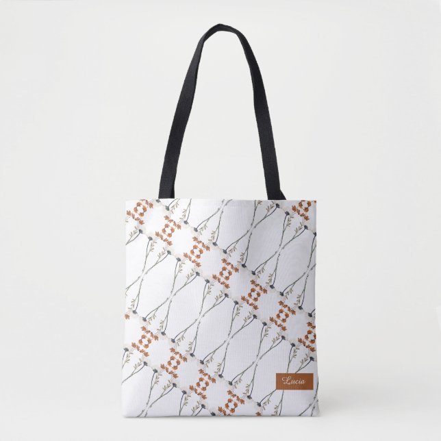 Spring Big floral Pattern Tote Bag (Front)