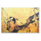 SPRING BIRD AND FLOWER TREE Gold Yellow Brown