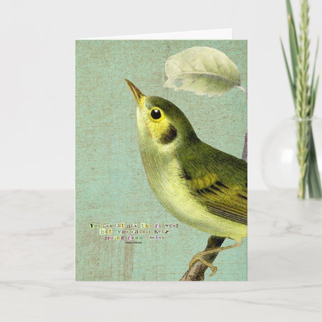 Spring Bird, Birthday Card (Front)