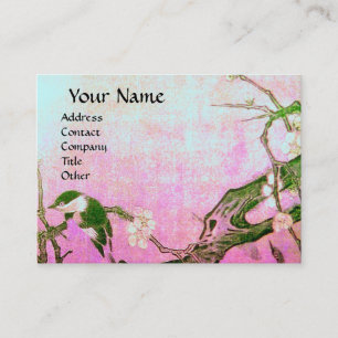SPRING BIRD ,pink violet ,blue,brown Business Card