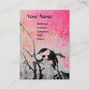 SPRING BIRD ,pink violet brown Business Card
