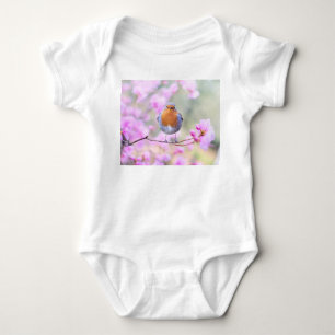 Spring Bird Robin Bird Baby Bodysuit