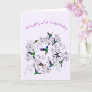 Spring Birds Anniversary Card