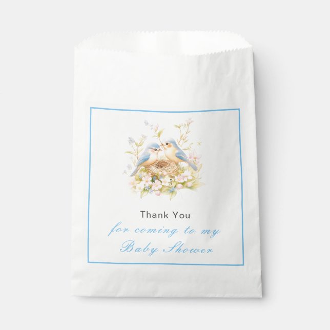 Spring Birds Baby Shower Favour Bags (Front)