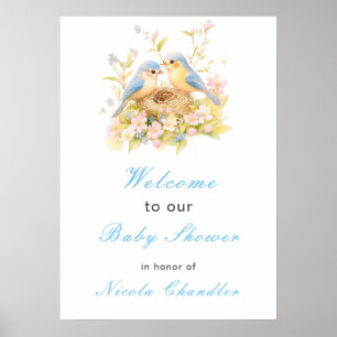 Spring Birds Baby Shower Poster