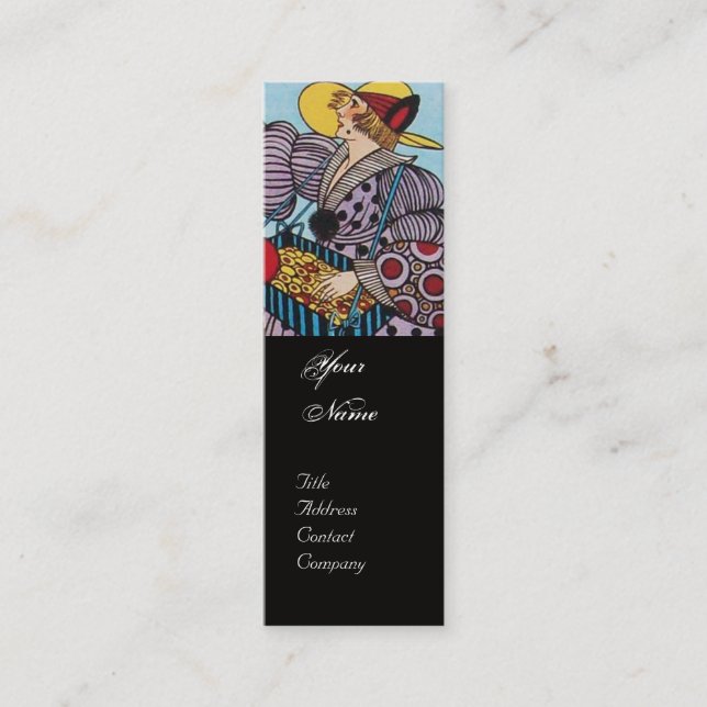 SPRING BIRDS / BEAUTY FASHION  COSTUME DESIGNER MINI BUSINESS CARD (Front)