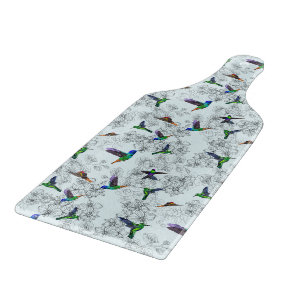 Spring Birds Cutting Board Hummingbird
