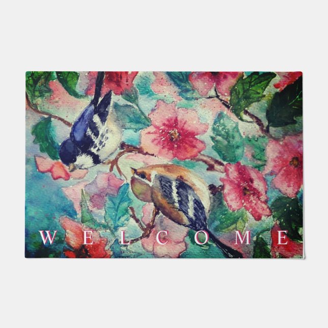 Spring Birds Doormat (Front)