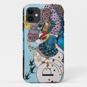 SPRING BIRDS /  FASHION COSTUME DESIGNER MONOGRAM iPhone 11 CASE