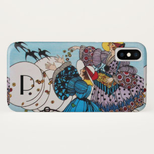 SPRING BIRDS /  FASHION COSTUME DESIGNER MONOGRAM iPhone X CASE