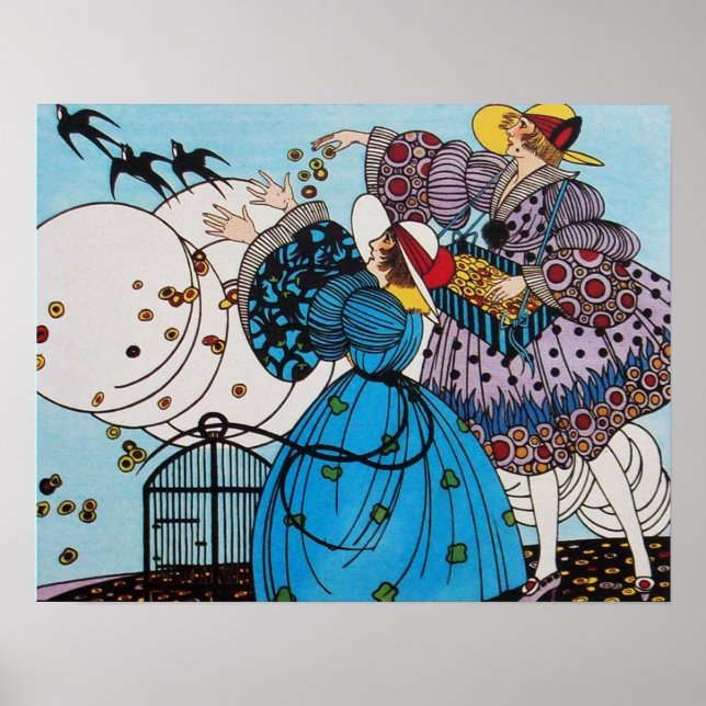 SPRING BIRDS / FASHION COSTUME DESIGNER POSTER (Front)