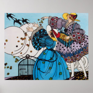 SPRING BIRDS / FASHION COSTUME DESIGNER POSTER