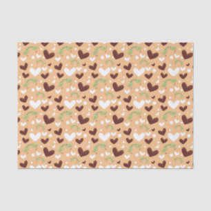 Spring Birds Love Couple Sweet Chocolate Heart Tissue Paper