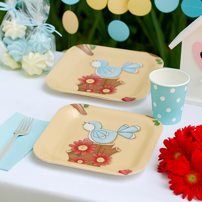 Spring Birds Paper Plate (Creator Uploaded)