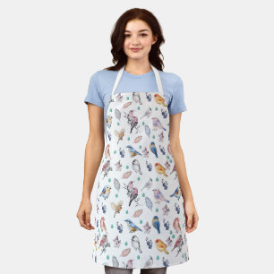 Spring Birds Pattern Apron