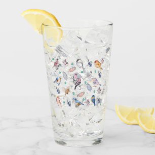 Spring Birds Pattern Glass