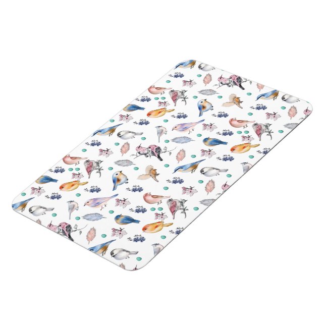 Spring Birds Pattern Magnet (Left Side)