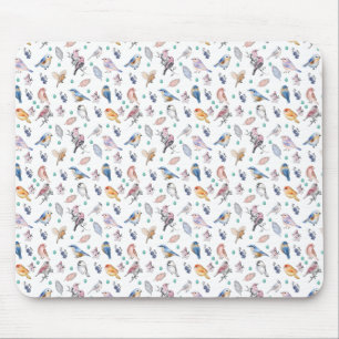 Spring Birds Pattern Mouse Mat