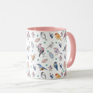 Spring Birds Pattern Mug