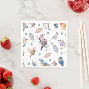 Spring Birds Pattern Napkin