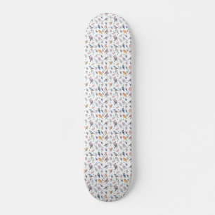 Spring Birds Pattern Skateboard