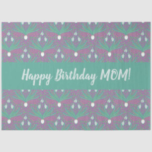 Spring birthday bold elegant botanical snowdrops  tissue paper