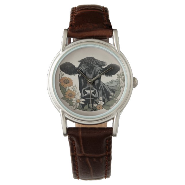 Spring Black Cow Watch (Front)