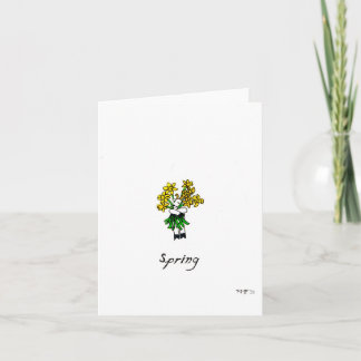 "Spring," blank greeting card