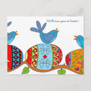 Spring Blessings Ukrainian Folk Art Holiday Postcard