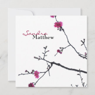 Spring Bliss/Blossoming Cherry Tree Wedding Invitation