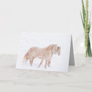 Spring Blizzard - Wild Horse Greeting Card