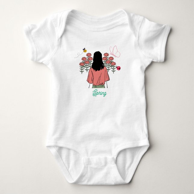 Spring Bloom Baby Bodysuit (Front)