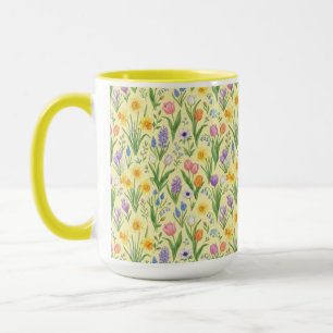 Spring Bloom Burst Pattern Mug
