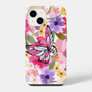 Spring Bloom Butterfly Design  iPhone 14 Case