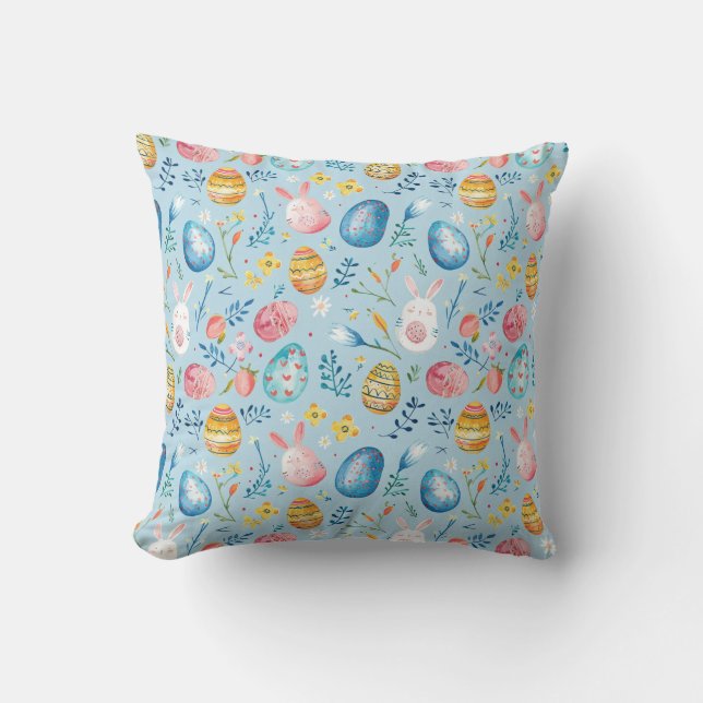 Spring Bloom Easter 4 Throw Pillow (Front)