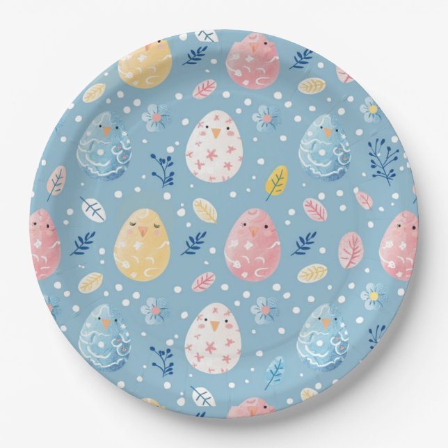Spring Bloom Easter 8 Paper Plate (Front)