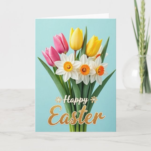 Spring Bloom Easter Card (Front)