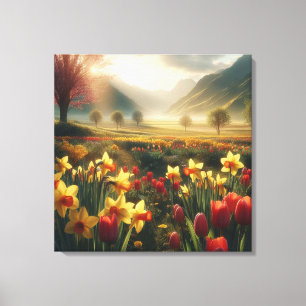Spring Bloom Radiance Canvas Print