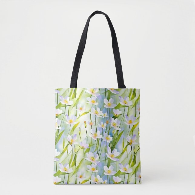 Spring Bloom Soft Floral  Tote Bag (Front)