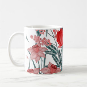 Spring Bloom Watercolor Pattern Coffee Mug