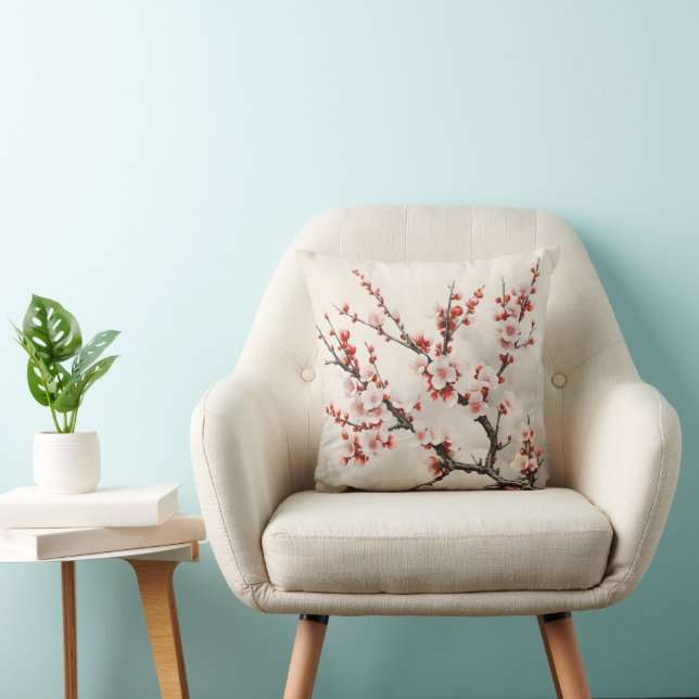 Spring Blooming Flower Branch Cushion (Chair)