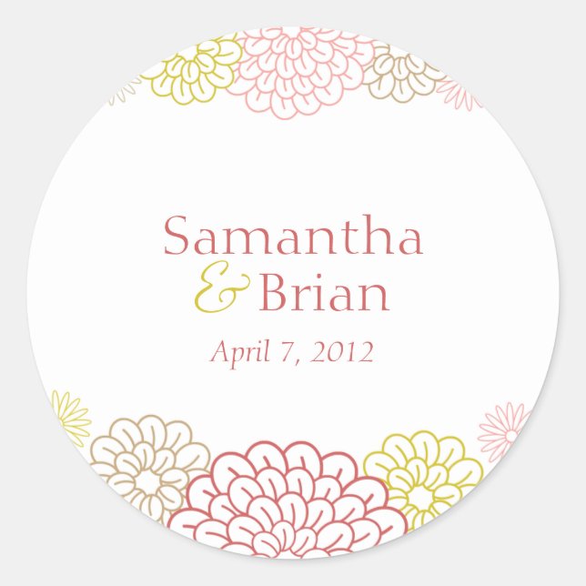 Spring Blooms Favour Sticker (Front)