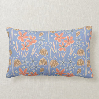 Spring Blooms Periwinkle Lumbar Cushion