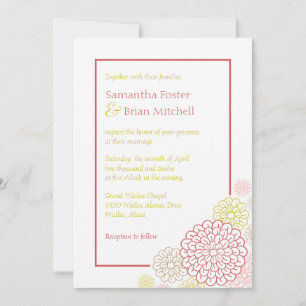Spring Blooms Wedding Invitation