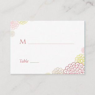 Spring Blooms Wedding Place Card
