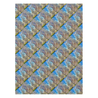 Spring Blossom Almond Tree Pointillism Artwork Tablecloth