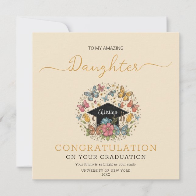  Spring Blossom Daughter Congrats Graduation Card (Front)