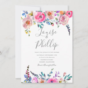 Spring Blossom Floral Wedding Invitation